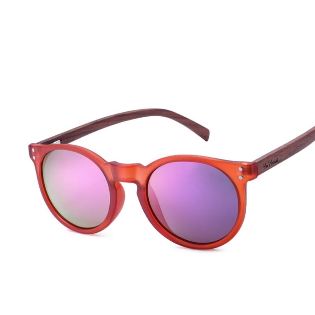 Polarisierte Unisex Sonnenbrille mit Holzrahmen