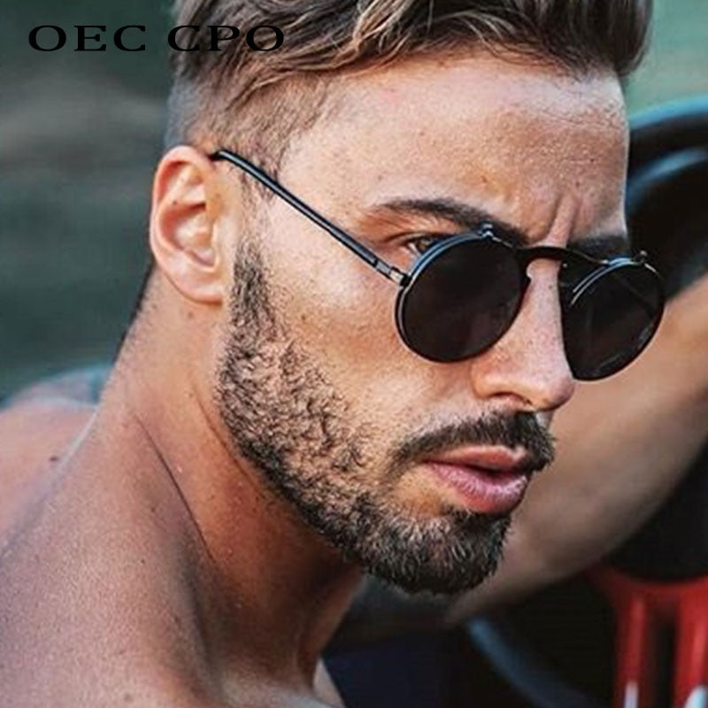 Retro Runde Herren Sonnenbrille